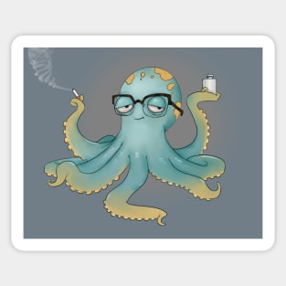 Gene the Nerdy Octopus Sticker